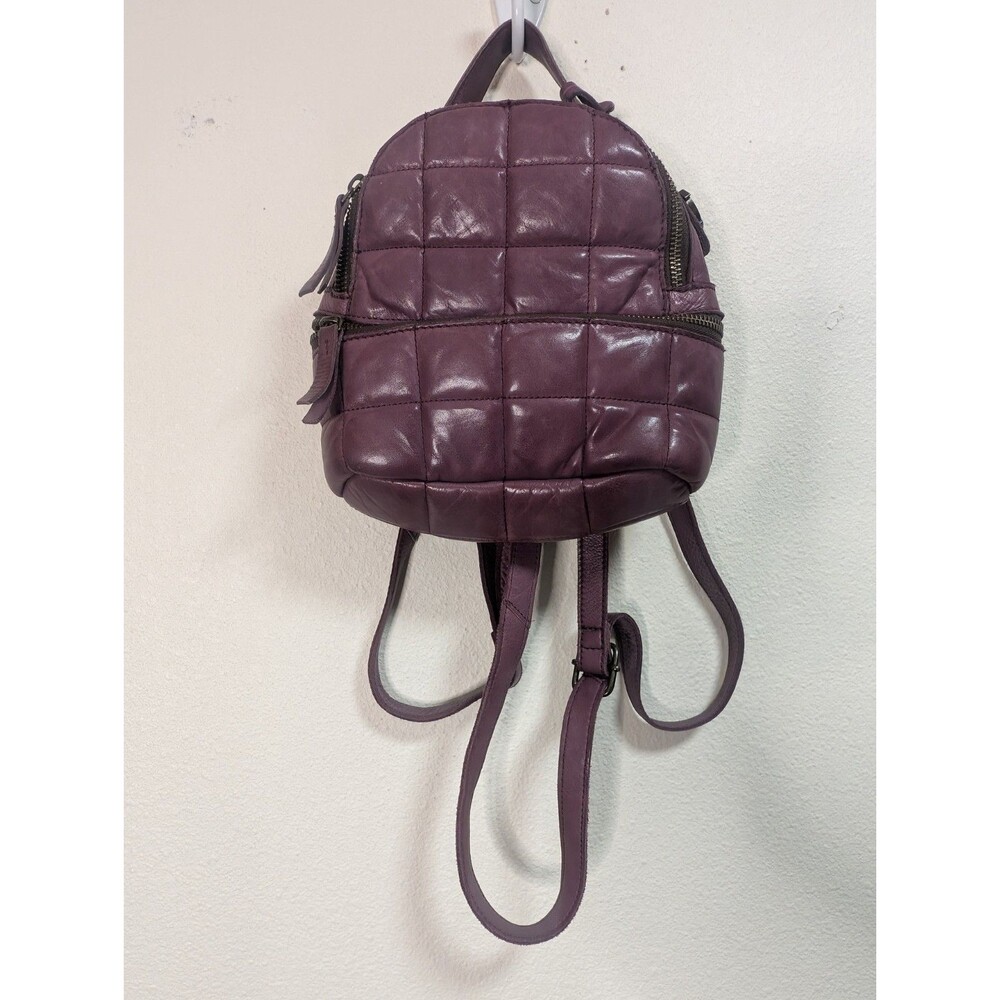 Harbour 2nd Mini Backpack Purple Quilted Leather ‎ Shoulder Bag Crossbody Purse